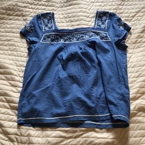 Blue Floral Abercrombie & Fitch Top